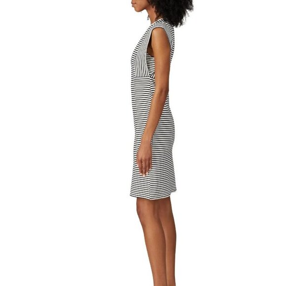 DEREK LAM Collective Dress Italian Size 42 (Medium/6) Stripe Stretch Knit Sheath - Picture 5 of 8